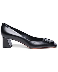 Santoni Women's Hasmig Tonal Buckle Leather Pump