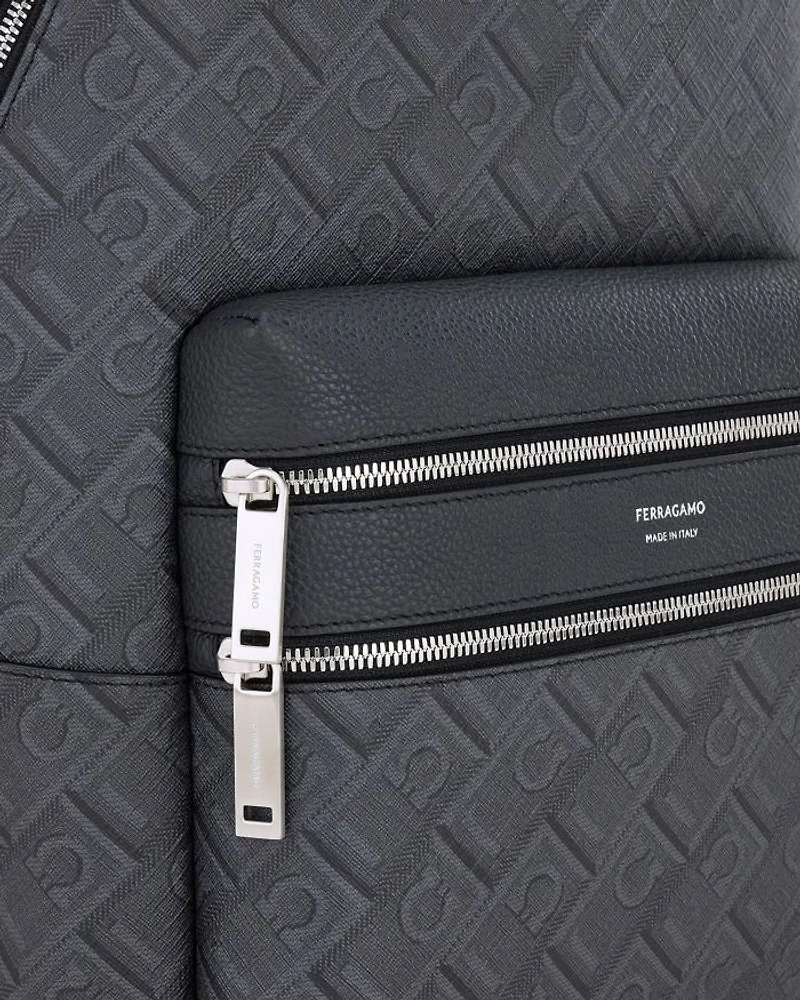 Embossed Gancini Leather Travel Bag