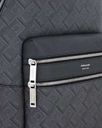 Embossed Gancini Leather Travel Bag