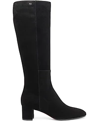 Santoni Women's Filed Suede Mid-Heel Boot