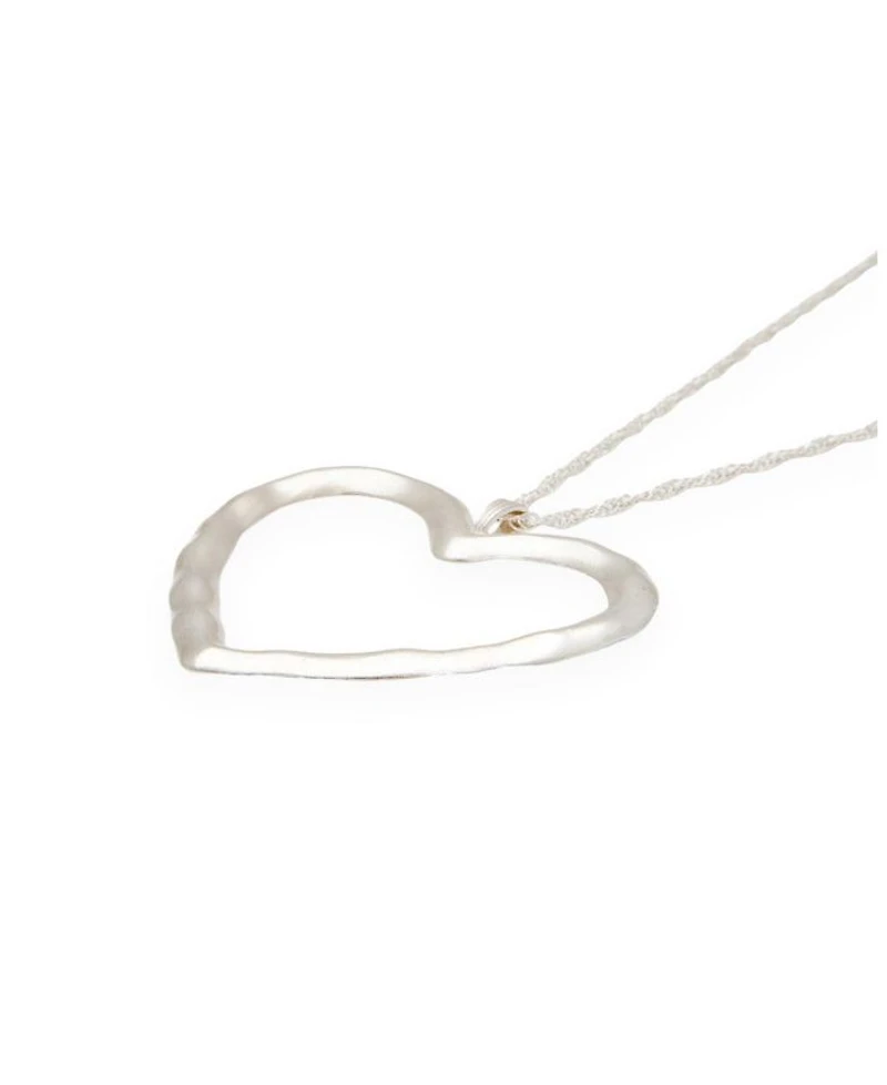 Lulu Heart Choker Silver
