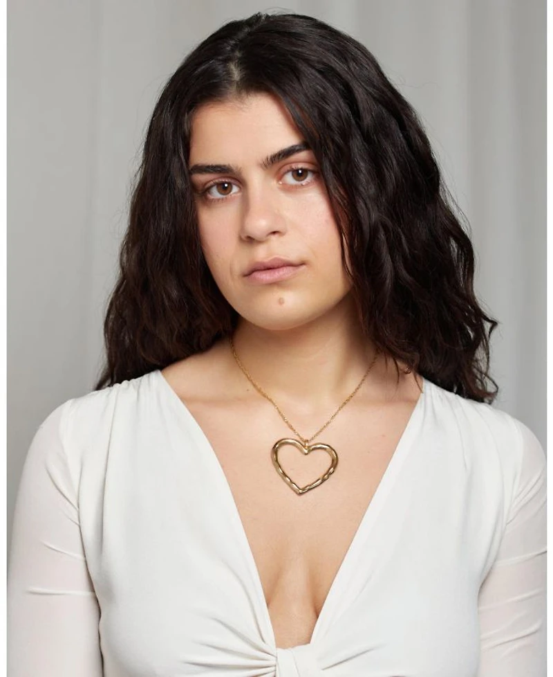 Lulu Heart Choker Sterling Silver
