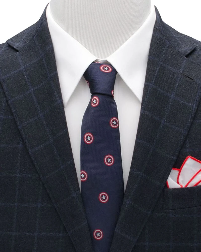 Captain America Shield Silk Classic Tie