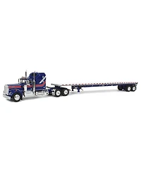 First Gear Dcp 1/64 Kenworth Truck with Aerodyne Sleeper & 53' Wilson Roadbrute Flatbed Trailer 14 - Ages 5-7