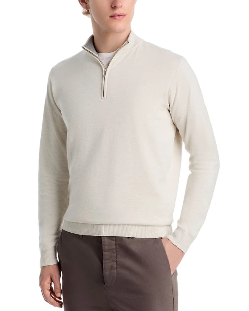 Crown Coolspun Cotton Quarter Zip Sweater