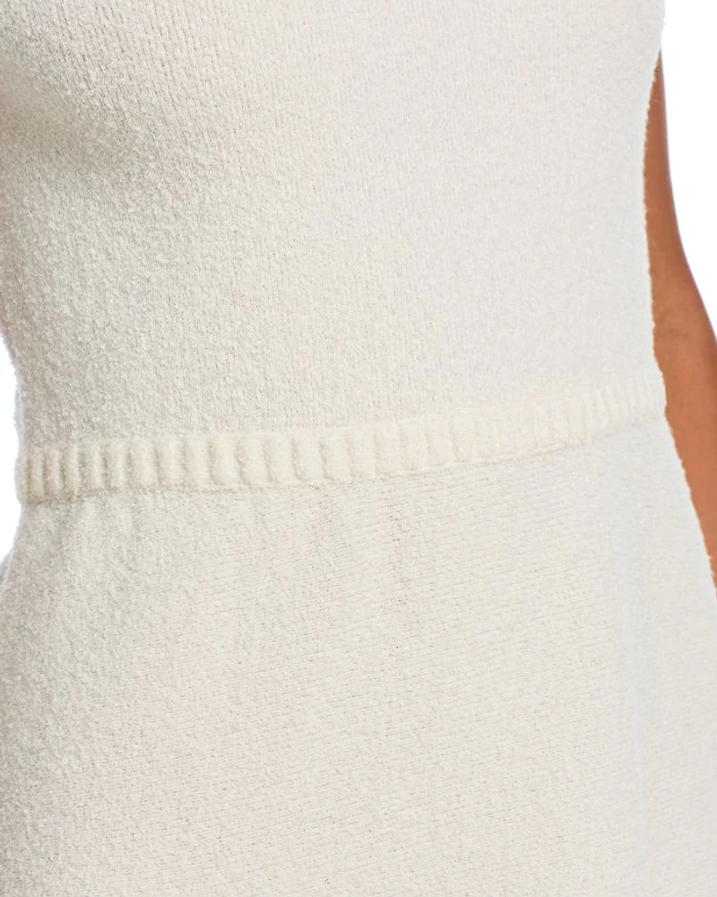 Bouclé Mock Neck Mini Dress