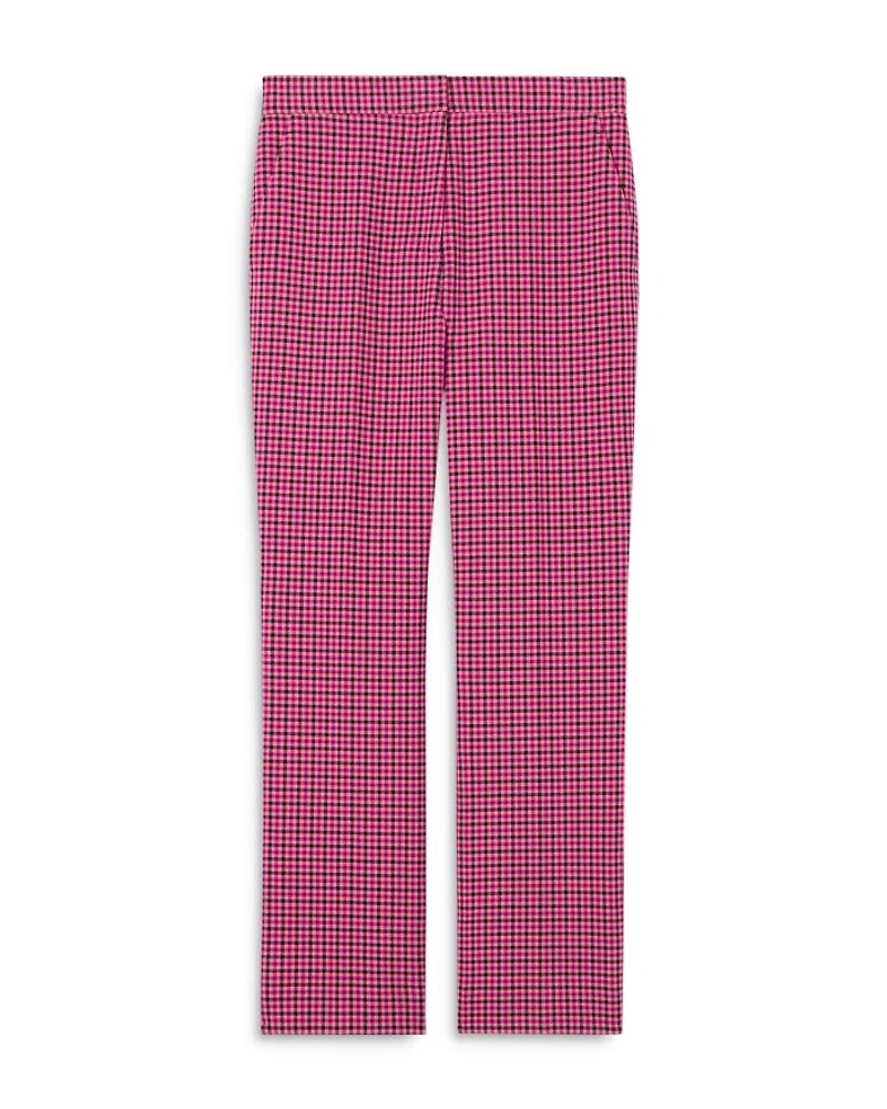 Stretch Mini Plaid Pants