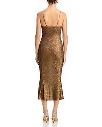 Sequin Fishtail Midi Dress