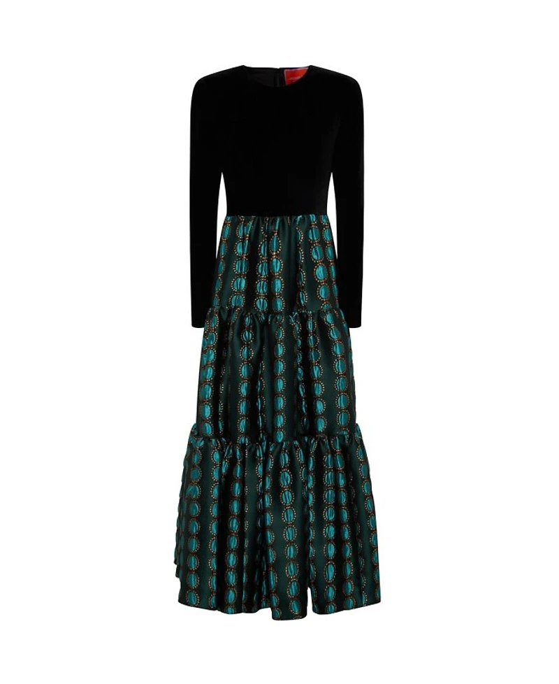 Big Dress Jacquard Winter Sun Emerald