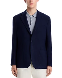 Wool Pique Jersey Slim Fit Unstructured Sport Coat