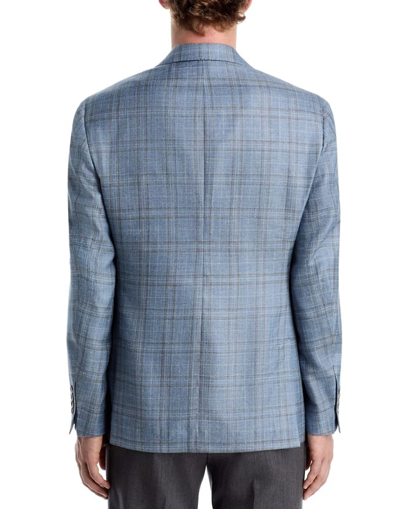 Loro Piana Wool, Silk & Linen Fabric Slim Fit Unstructured Sport Coat