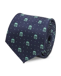 Star Wars Mandalorian Helmet Dotted Tie