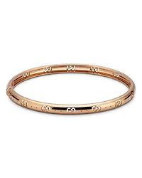18K Rose Gold Icon Logo Double G Cut Out Bangle Bracelet