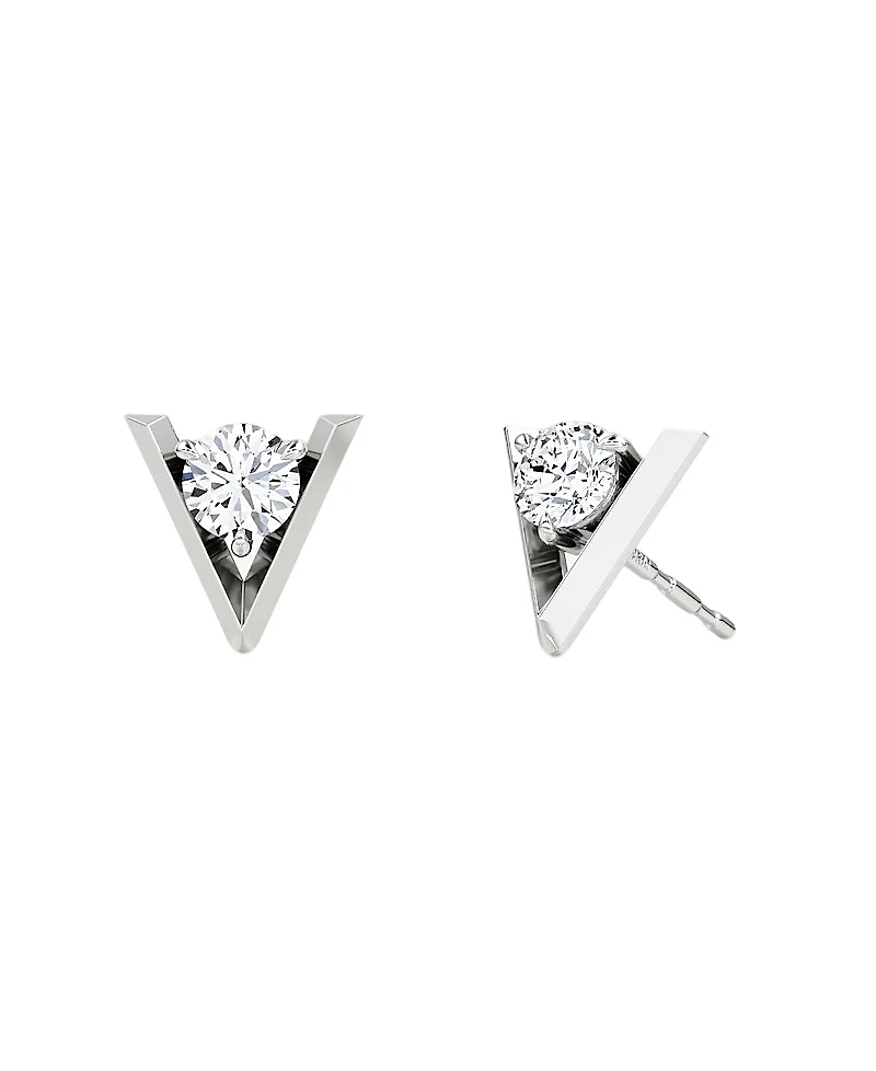 Vrai V Solitaire Studs