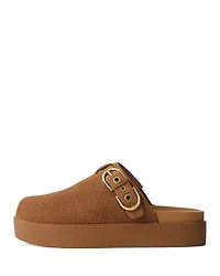 rag & bone Women's Geo Buckle Platform Clogs