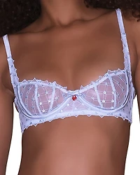 Fleur du Mal Love Lock Embroidered Balconette Bra