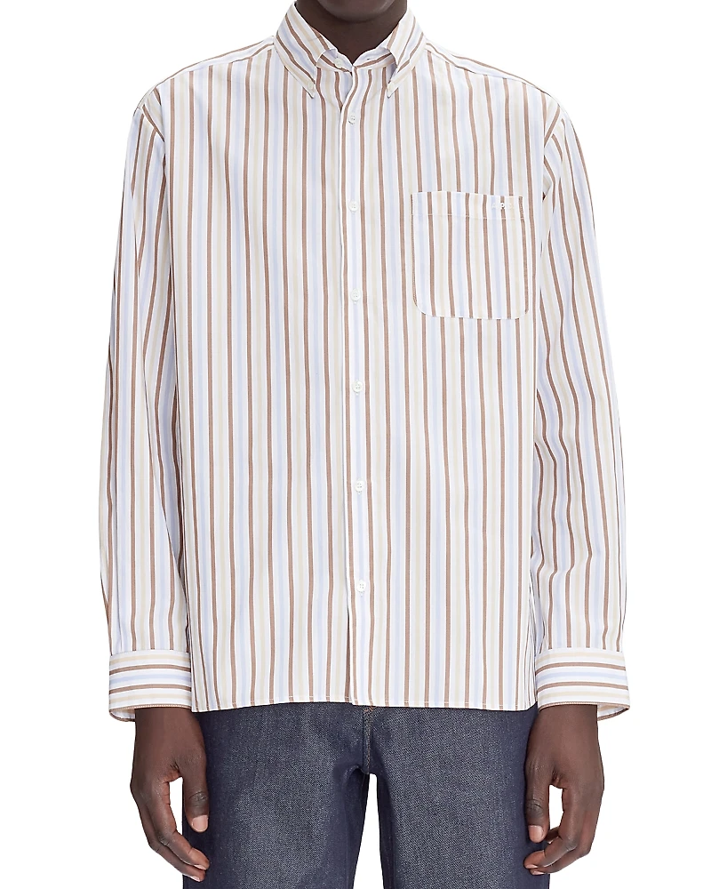 A. p.c. Mateo Printed Button Down Shirt