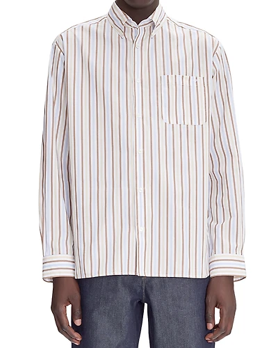 A. p.c. Mateo Printed Button Down Shirt