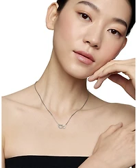 Sterling Silver Cable Collectibles® Diamond Heart Pendant Necklace, 15-17"