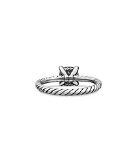 Sterling Silver Petite Châtelaine® Diamond Pavé Cable Ring