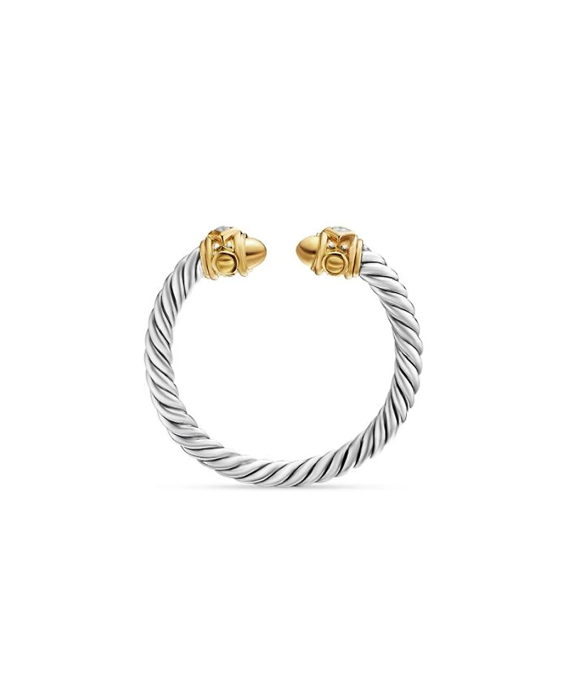 Sterling Silver & 14K Yellow Gold Renaissance Ring with Diamonds