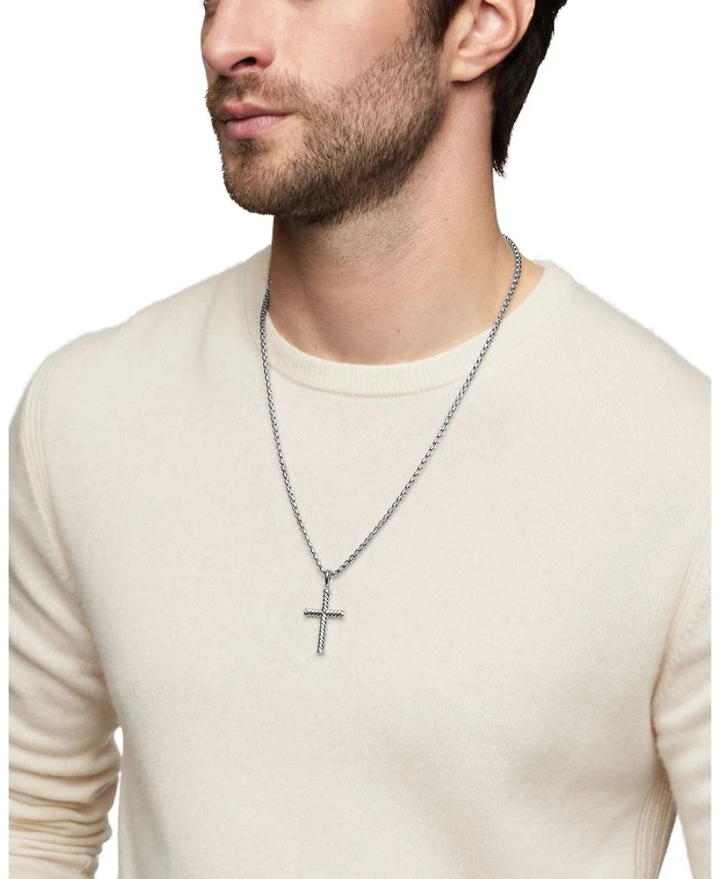 Men's Cable Cross Pendant