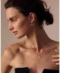 Duo Drop Pendant 14K Yellow Gold, 1.0ctw Round Brilliant & Shield Lab Grown Diamonds, 18-20"