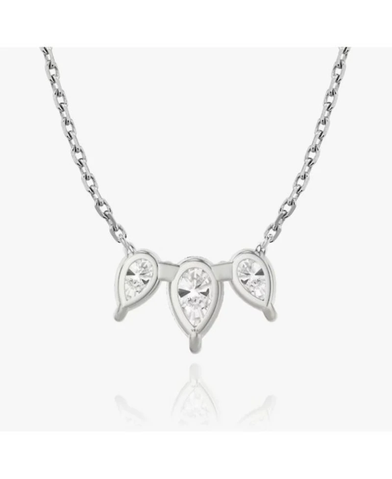 Arc Necklace 14K Yellow Gold, 2.0ctw Pea Lab Grown Diamonds