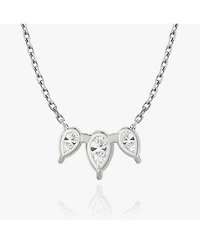 Arc Necklace 14K Yellow Gold, 2.0ctw Pea Lab Grown Diamonds