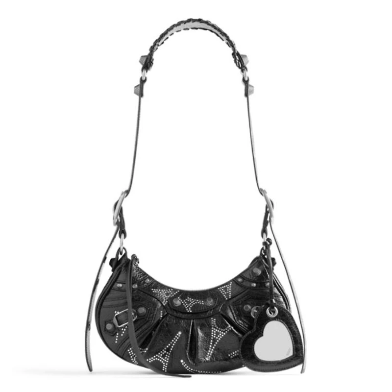 Le Cagole Xs Shoulder Bag Eiffel Tower with Rhinestones