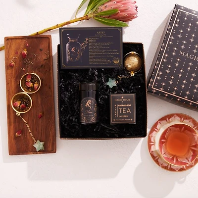 Astrology Minded Mini Gift Set with Opal Moon Strainer, Aries