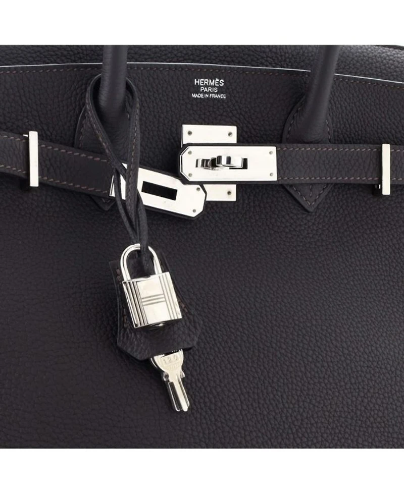 Birkin 30 Handbag Brown Togo with Palladium Hardware