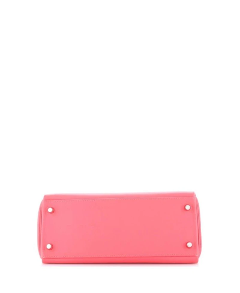 Kelly 28 Handbag Pink Evercolor with Palladium Hardware
