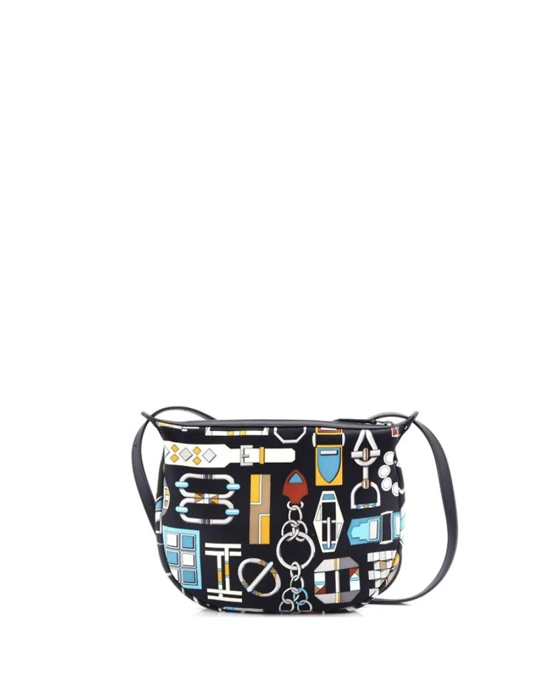 Sursoie To Go Pouch Printed Silk and Leather