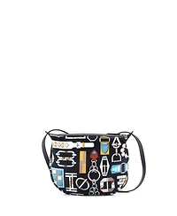 Sursoie To Go Pouch Printed Silk and Leather