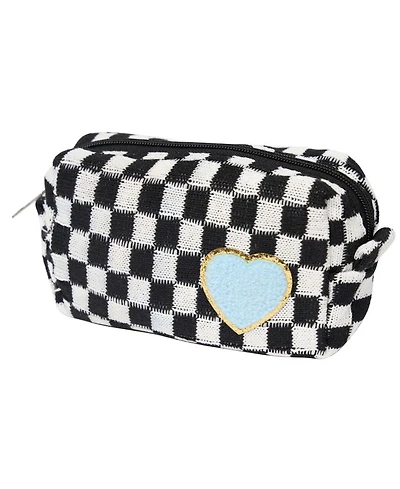 Girls' Checkered Cosmetic Bag