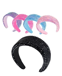 Girls' Colored Rhinestone Puff Headband - Kid