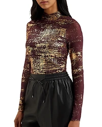 Ted Baker Sofiy Foil Print Mesh top