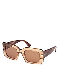 Tom Ford Rectangular Sunglasses, 50mm