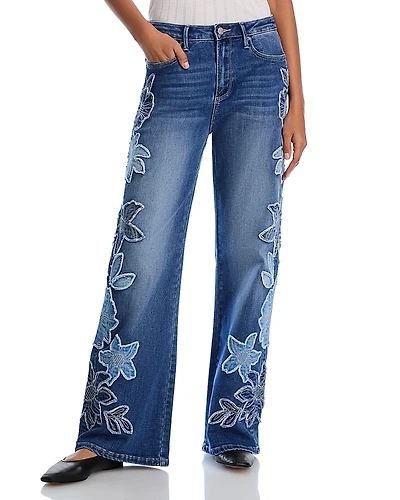 Driftwood Charlee x Denim Patch Wide Legs Jeans