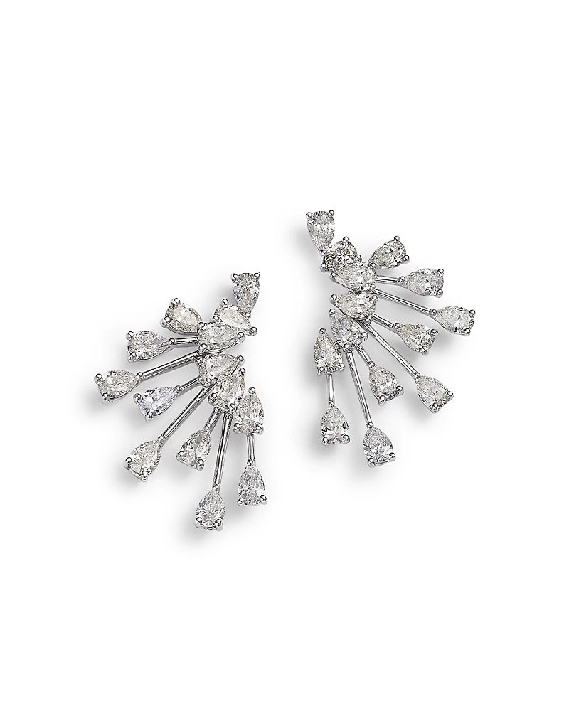 Bloomingdale's Fine Collection Diamond Pear Spray Statement Earrings