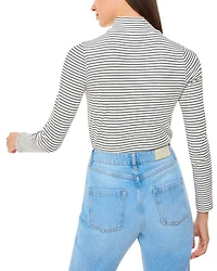 Ribbed High Neck Top