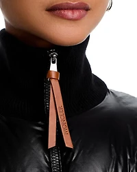 Padded Wool Puffer Cardigan