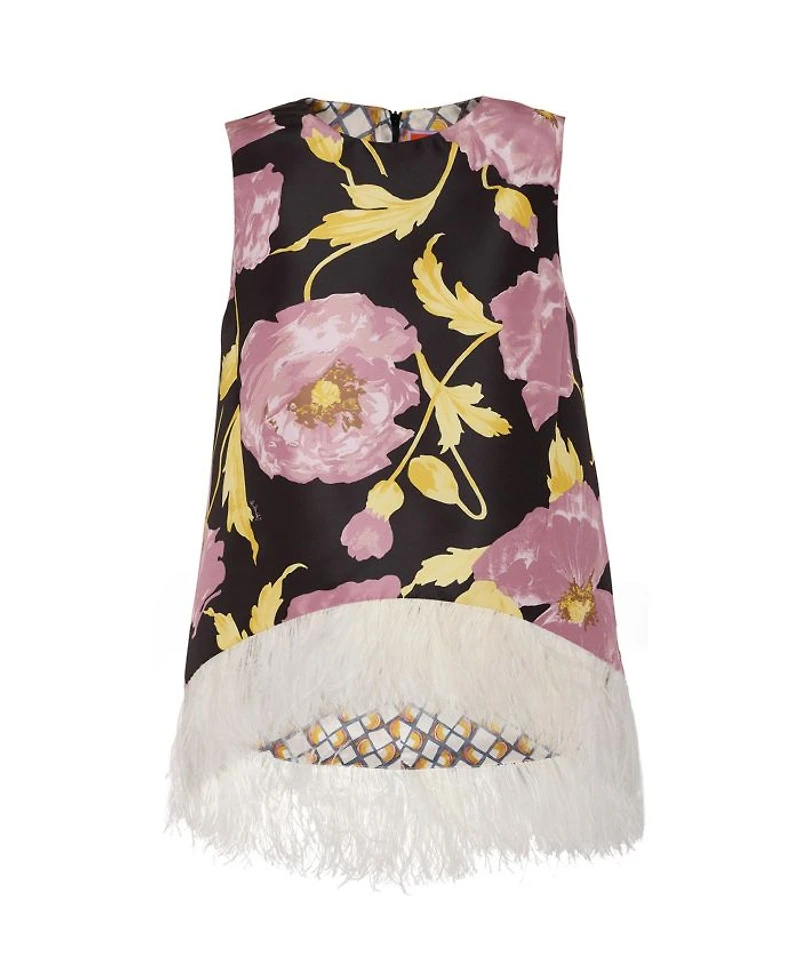 La Scala Feather Trim Top