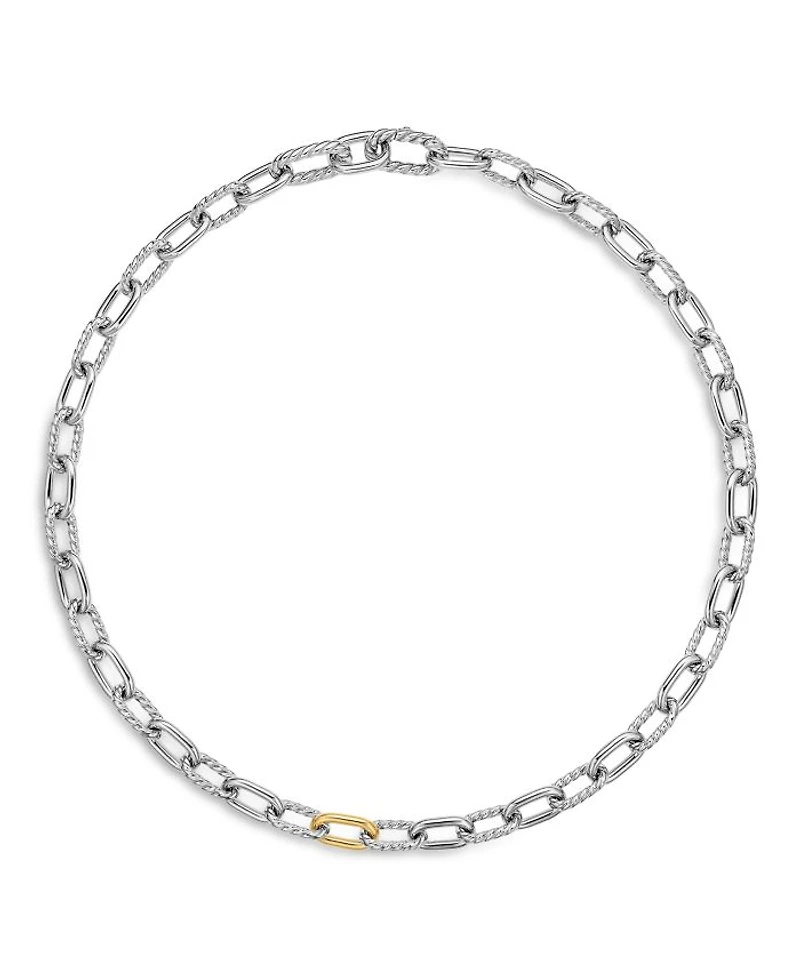 18K Gold & Sterling Silver DY Madison® Link Chain Necklace, 18.25"