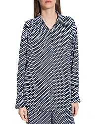 Theory Geo Print Boyfriend Shirt