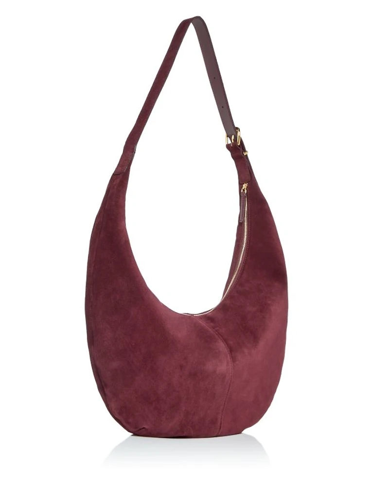 Slouch Suede Hobo Shoulder Bag