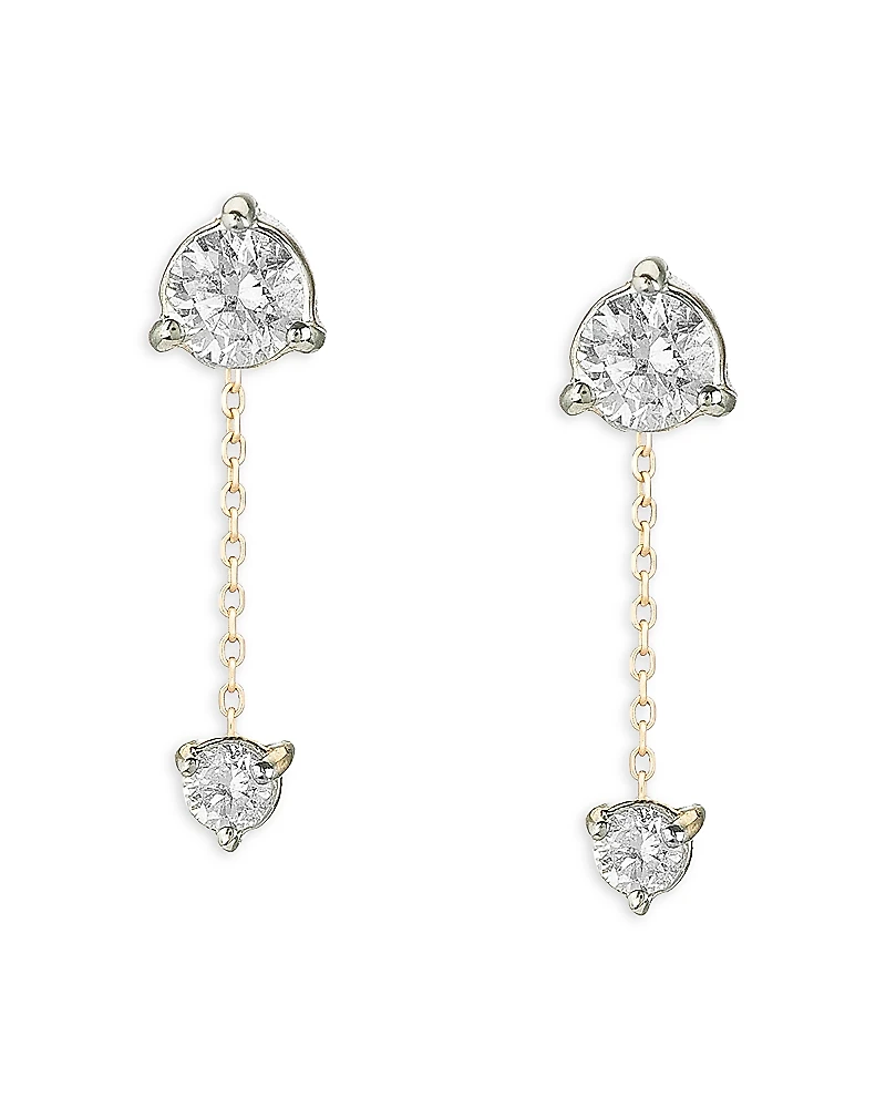 Adina Reyter 14K Yellow Gold Diamond Amigos Chain Post Earrings