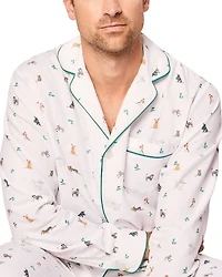 Jingle Paws Brushed Cotton Twill Printed Pajama Set