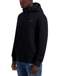 Slim Fit Quilted Zip Hoodie